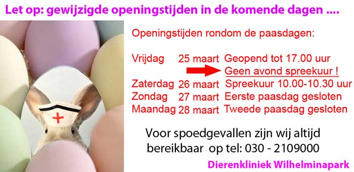 Openingstijden rondom de paasdagen